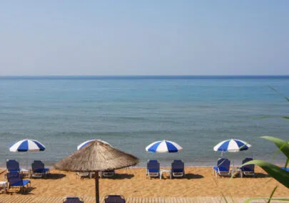 gardenos beach in corfu island