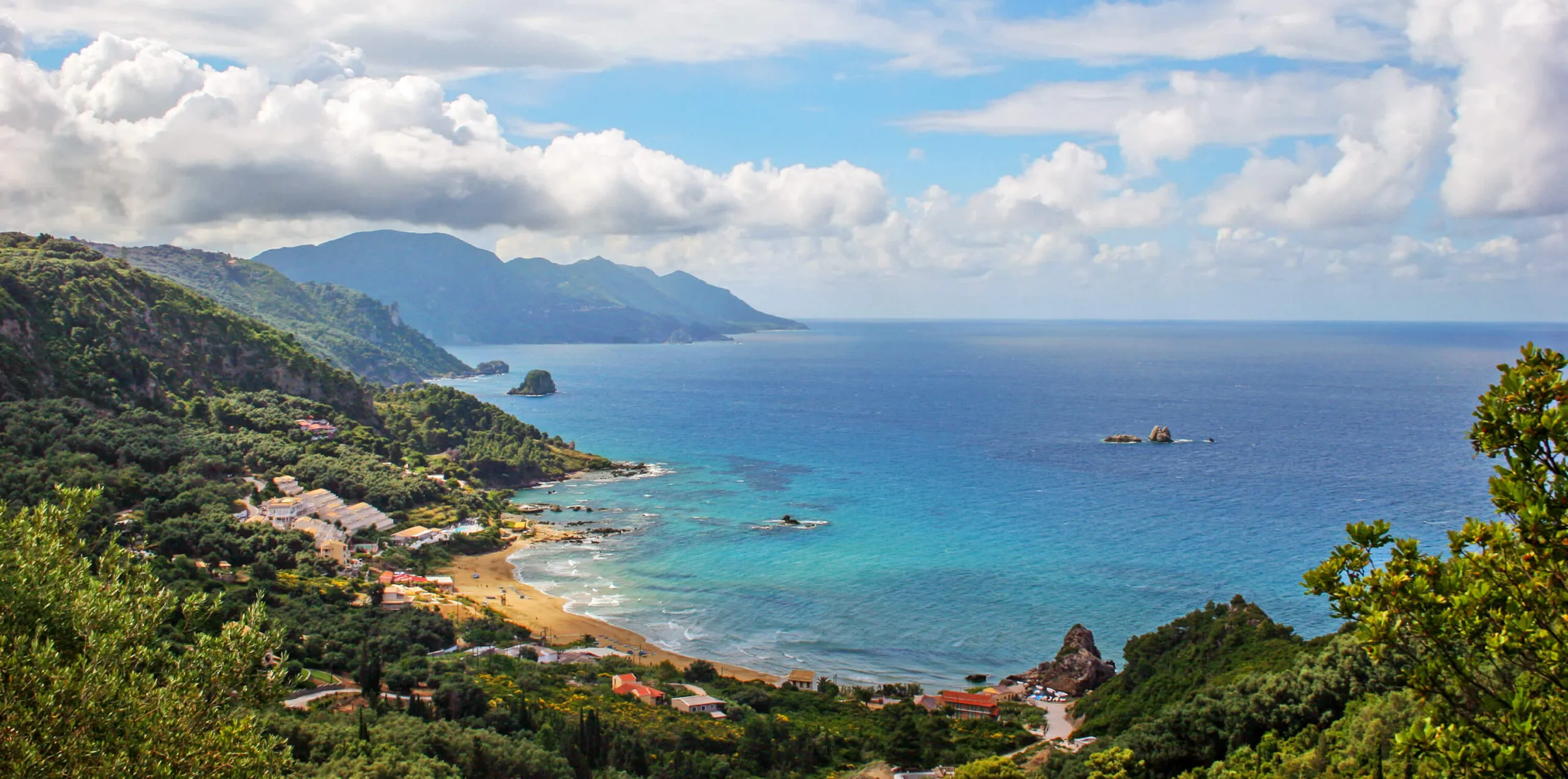 corfu beach view